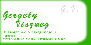 gergely viszmeg business card